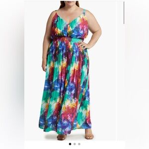 Love by DESIGN 🔥 Waterworld Georgette Spaghetti strap pleated Crinkle Maxi dress